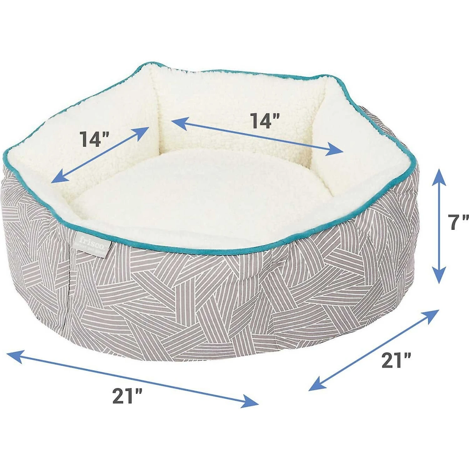 Frisco Sherpa Dog & Cat Blanket & Frisco Sherpa Hexagon Bolster Cat & Dog Bed 8 Frisco Sherpa Dog & Cat Blanket & Frisco Sherpa Hexagon Bolster Cat & Dog Bed - Image 6