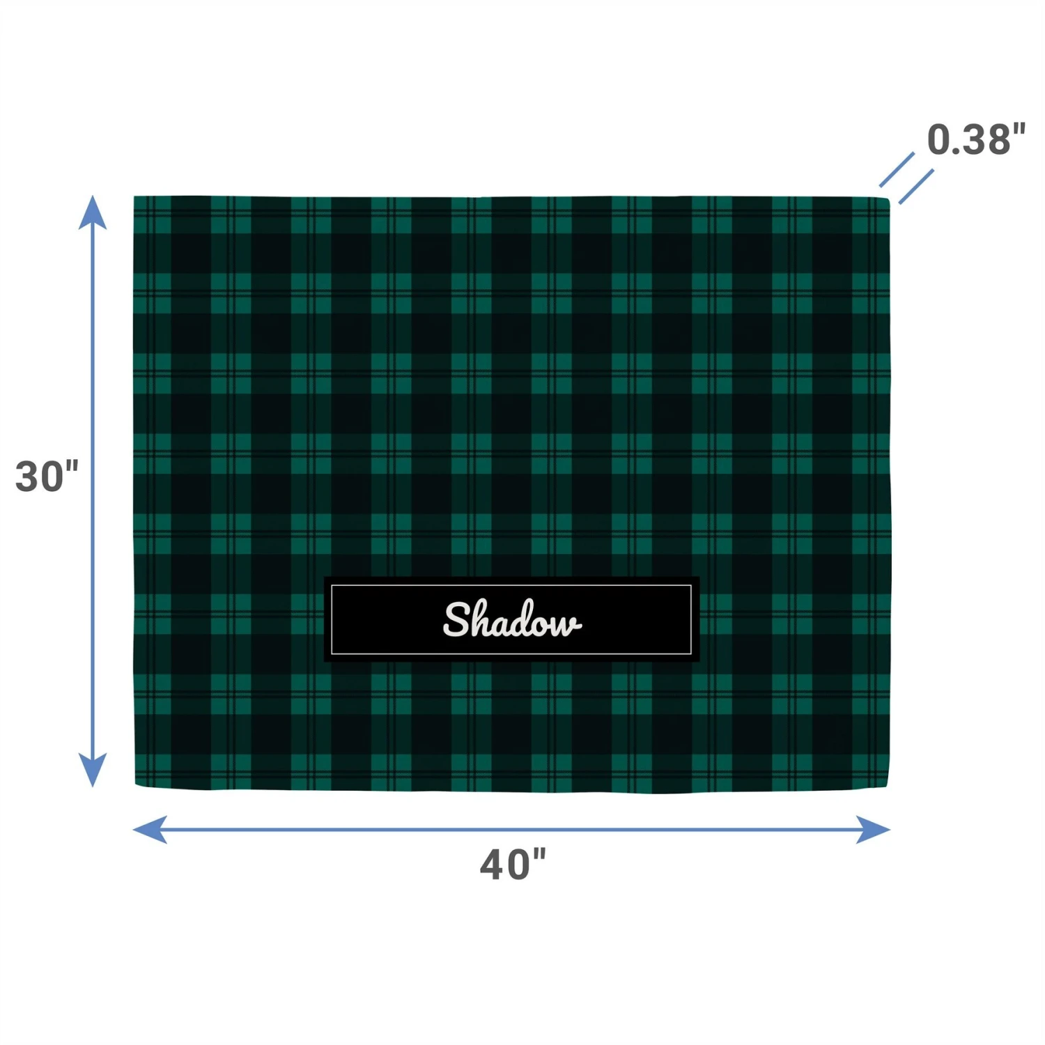 Frisco Personalized Plaid Sherpa Cat & Dog Blanket, 30" X 40" 4 Frisco Personalized Plaid Sherpa Cat & Dog Blanket, 30" X 40" - Image 2