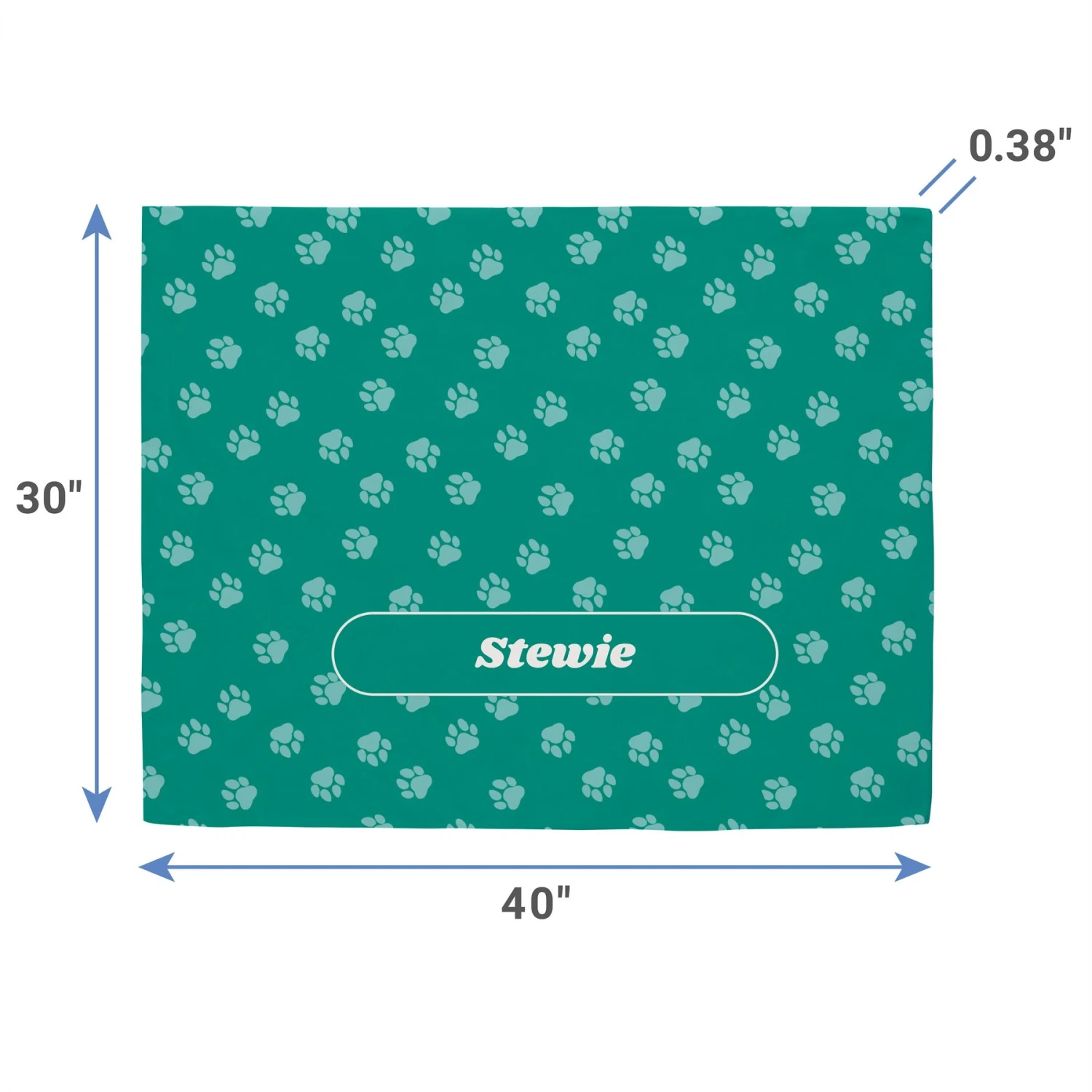 Frisco Personalized Paws Sherpa Cat & Dog Blanket, 30" X 40" 4 Frisco Personalized Paws Sherpa Cat & Dog Blanket, 30" X 40" - Image 2