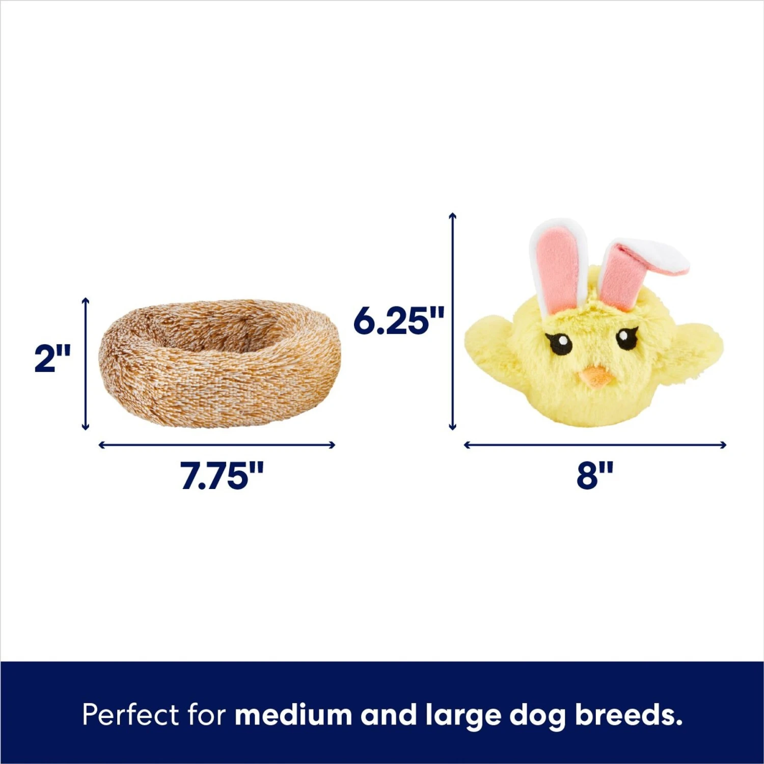 Frisco Easter Chick In Nest 2-in-1 Plush Squeaky Dog Toy 4 Frisco Easter Chick In Nest 2-in-1 Plush Squeaky Dog Toy - Image 2