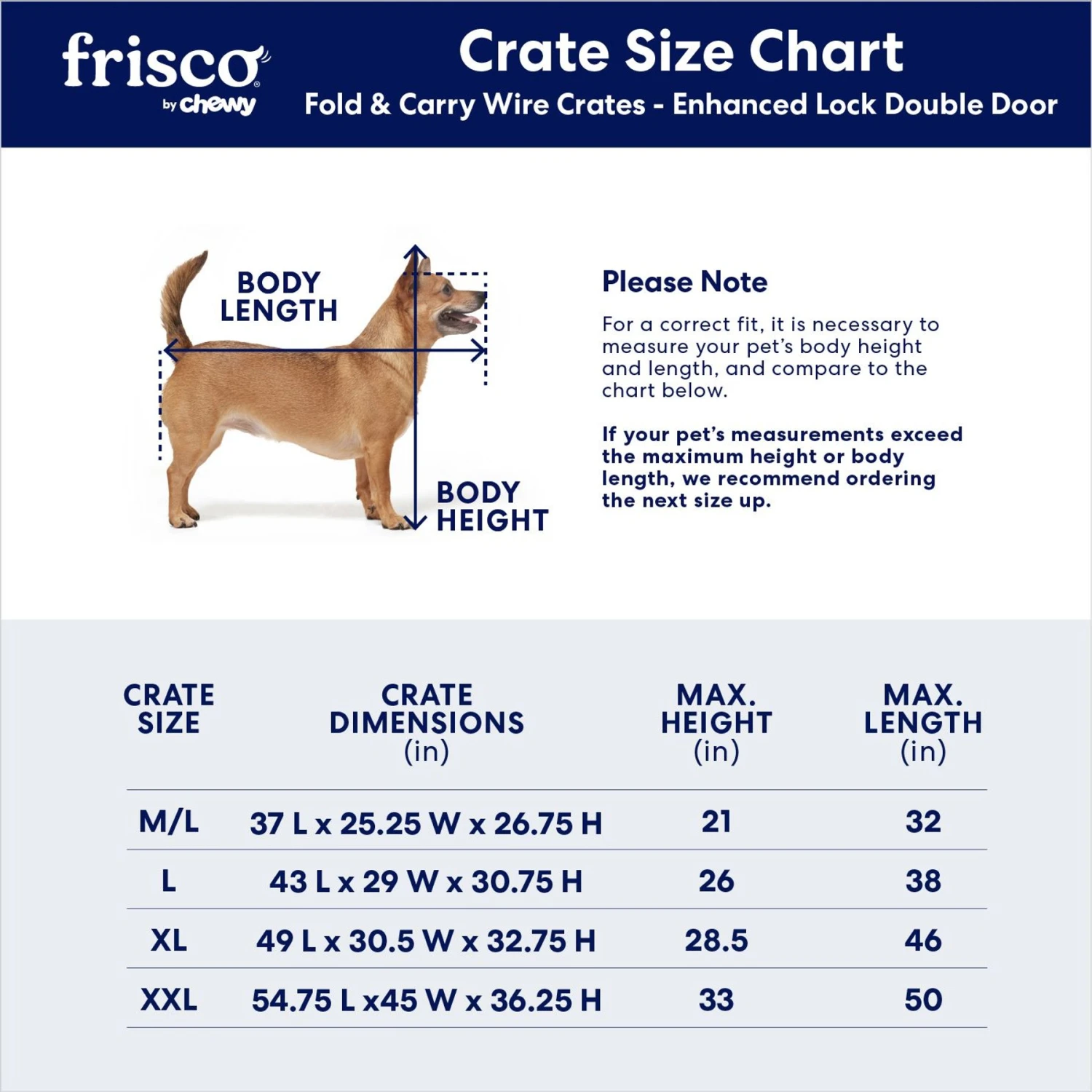 Frisco XX-Large Heavy Duty Enhanced Lock Double Door Wire Dog Crate, Fold & Carry Wire Dog Crate & Mat Kit, 54" 5 Frisco XX-Large Heavy Duty Enhanced Lock Double Door Wire Dog Crate, Fold & Carry Wire Dog Crate & Mat Kit, 54" - Image 3