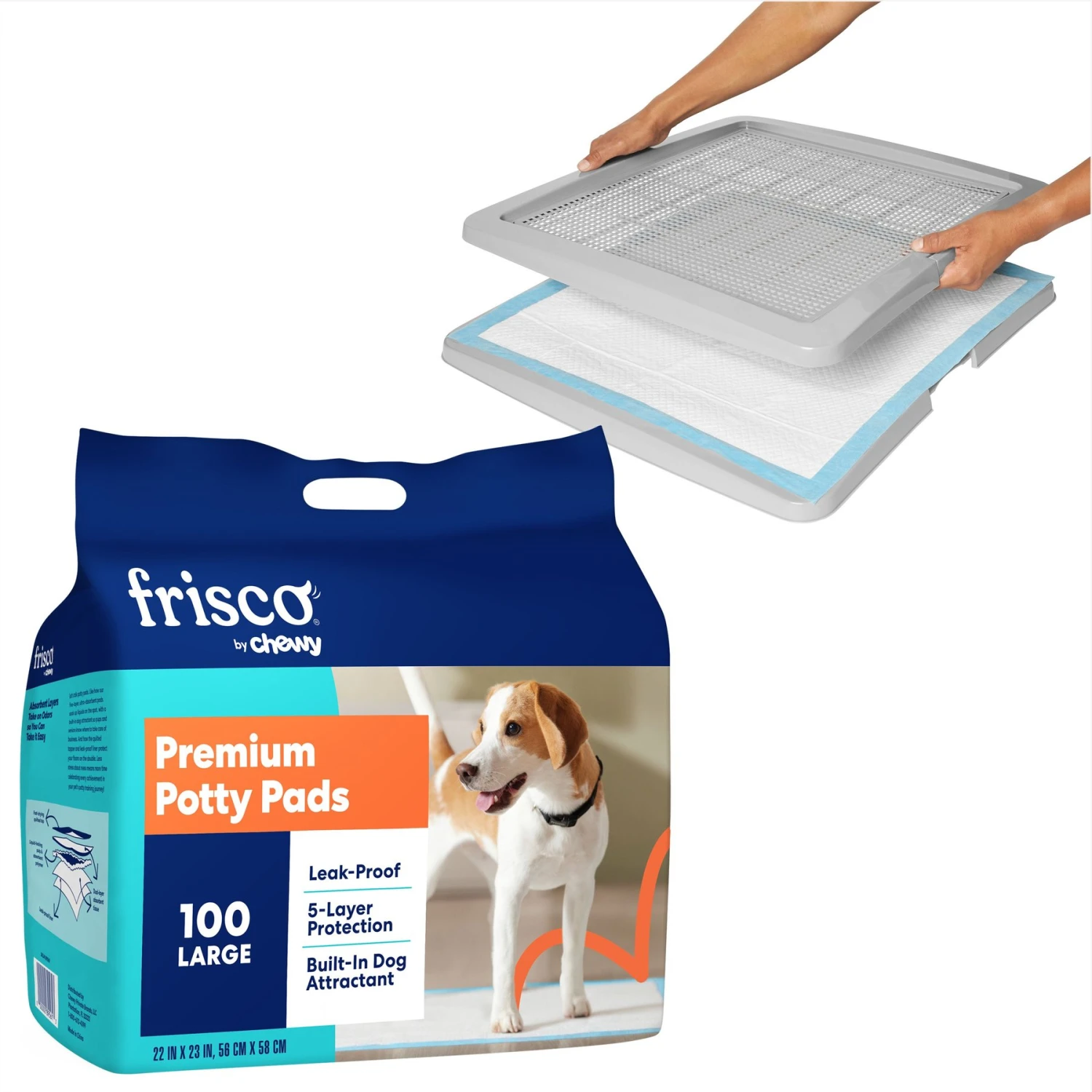 Frisco Training Pad Holder & Frisco Premium Dog Training & Potty Pads 3 Frisco Training Pad Holder & Frisco Premium Dog Training & Potty Pads