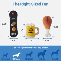 Frisco Father's Day Essential Latex Squeaky Dog Toy, 4 Count 6 Frisco Father's Day Essential Latex Squeaky Dog Toy, 4 Count -Frisco 327045 PT1. AC SS1800 V1648563987