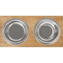 Frisco Premium Wood Elevated Stainless Steel Double Diner Dog & Cat Bowl 9 Frisco Premium Wood Elevated Stainless Steel Double Diner Dog & Cat Bowl -Frisco 331490 PT4. AC SS1800 V1657656892