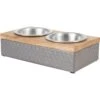 Frisco Premium Stainless Steel Double Diner Dog & Cat Bowl, Black 2 Frisco Premium Stainless Steel Double Diner Dog & Cat Bowl, Black -Frisco 331532 MAIN. AC SS1800 V1657656874