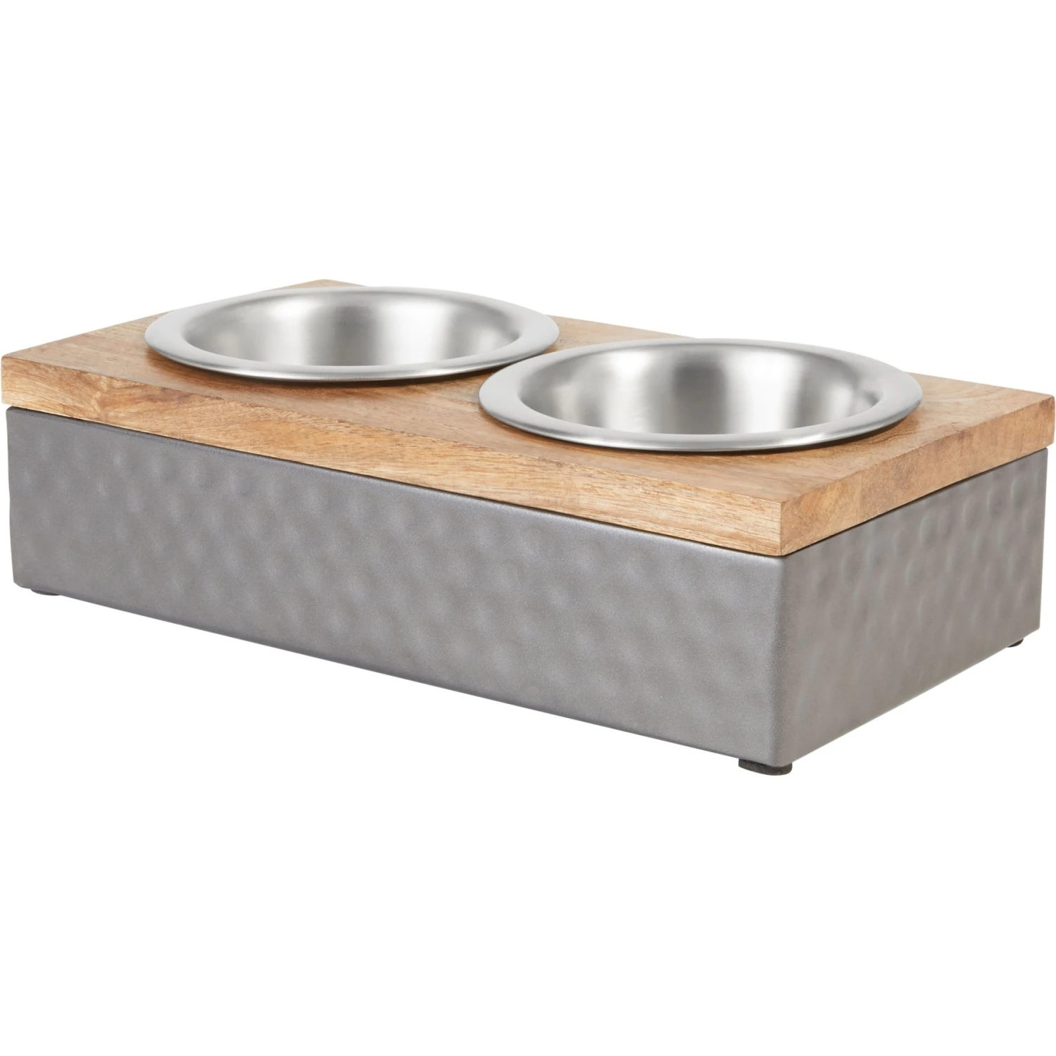 Frisco Premium Stainless Steel Double Diner Dog & Cat Bowl, Black 3 Frisco Premium Stainless Steel Double Diner Dog & Cat Bowl, Black