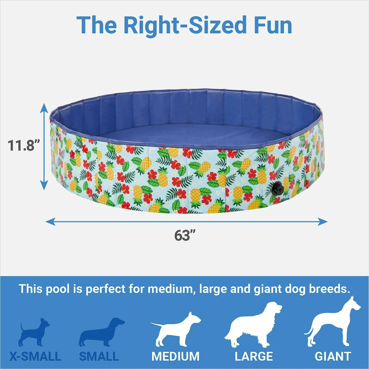 Frisco Outdoor Dog Swimming Pool, Hawaiian Print 4 Frisco Outdoor Dog Swimming Pool, Hawaiian Print - Image 2