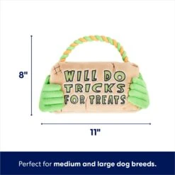 Frisco Halloween "Will Do Tricks For Treats" Sign Plush With Rope Squeaky Dog Toy 9 Frisco Halloween "Will Do Tricks For Treats" Sign Plush With Rope Squeaky Dog Toy -Frisco 344172 PT1. AC SS1800 V1689877642