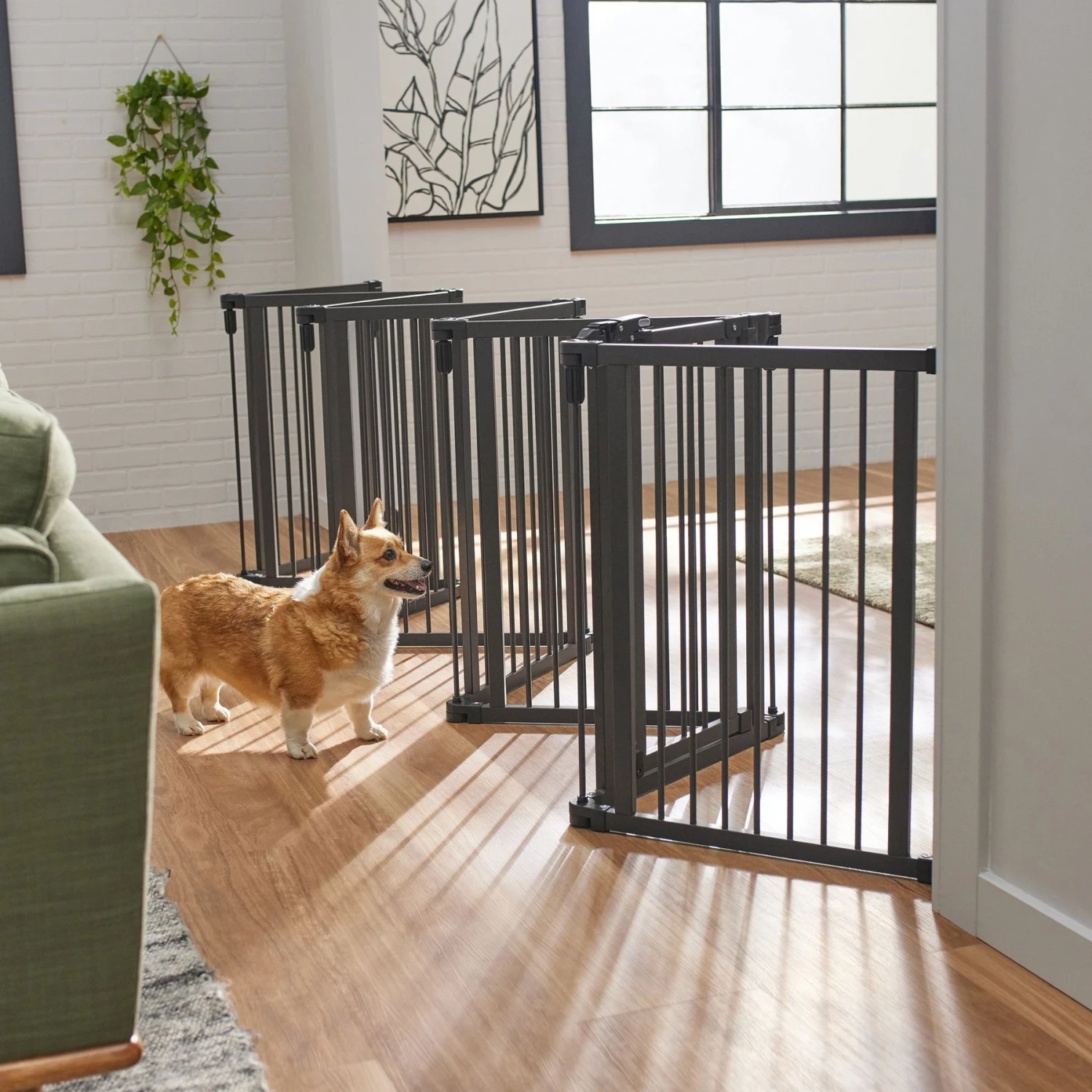 Frisco Wood & Metal 8-Panel Configurable Gate & Playpen 3 Frisco Wood & Metal 8-Panel Configurable Gate & Playpen