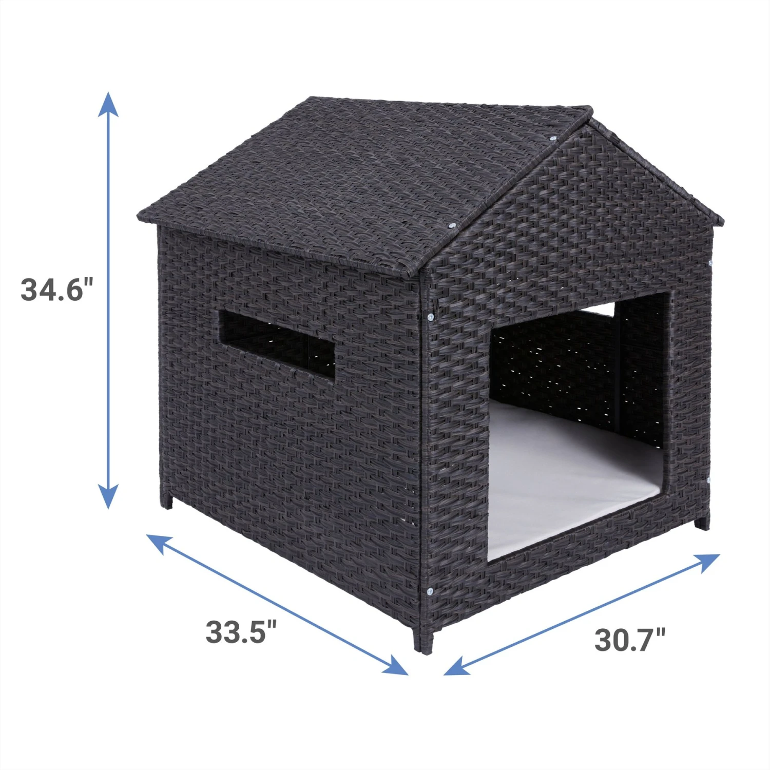 Frisco Outdoor Wicker Dog House & Bed 4 Frisco Outdoor Wicker Dog House & Bed - Image 2