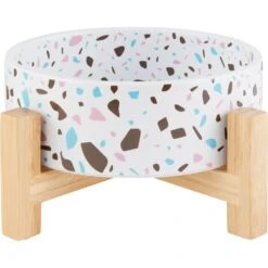 Frisco Elevated Terrazzo Non-skid Ceramic Bowl With Bamboo Stand 16 Frisco Elevated Terrazzo Non-skid Ceramic Bowl With Bamboo Stand -Frisco 363375 PT5. AC SS1800 V1657657266