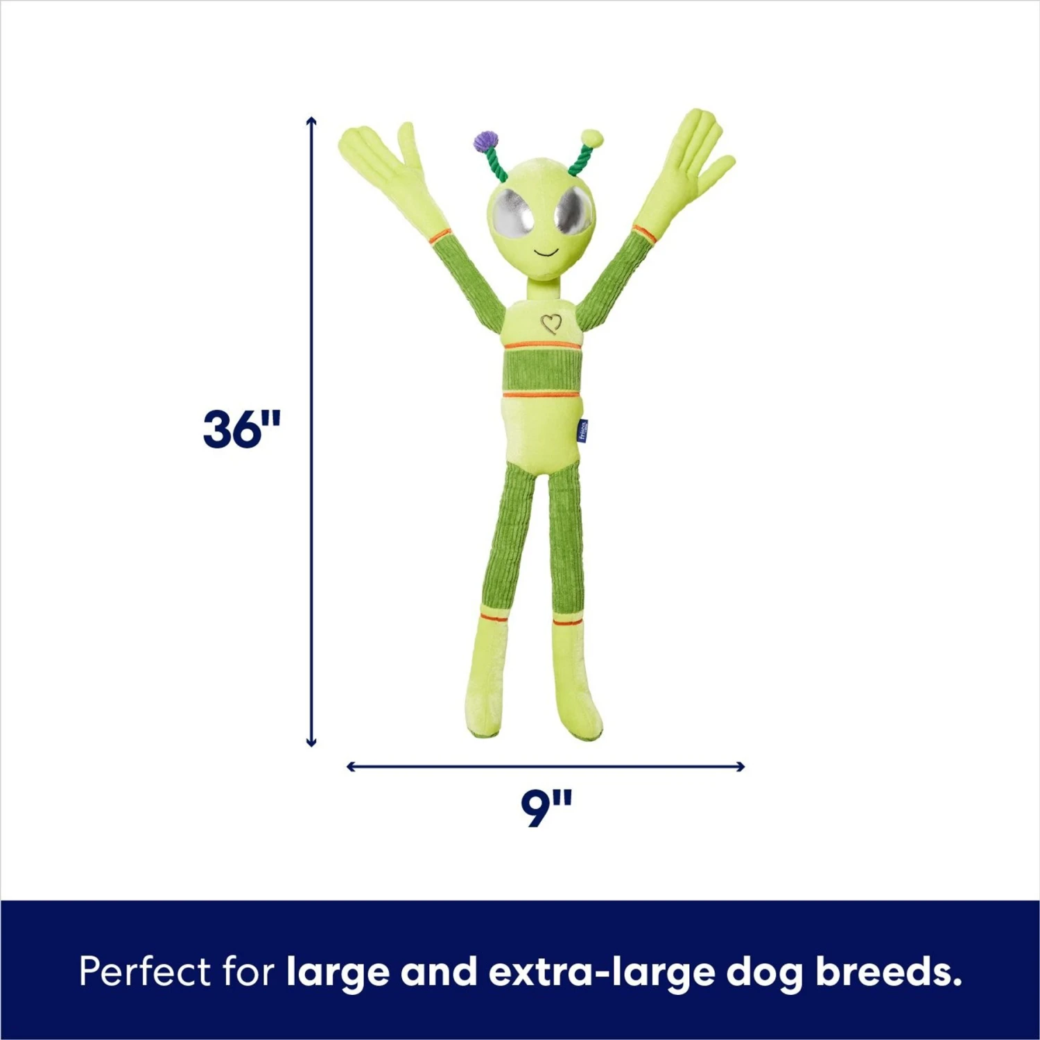 Frisco Halloween Alien Wagazoo Plush Squeaky Dog Toy, Extra Long 4 Frisco Halloween Alien Wagazoo Plush Squeaky Dog Toy, Extra Long - Image 2