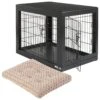 Frisco Double Door Furniture Style Dog Crate, Black & Frisco Swirl Dog Crate Mat 2 Frisco Double Door Furniture Style Dog Crate, Black & Frisco Swirl Dog Crate Mat -Frisco 947710 MAIN. AC SS1800 V1693600276