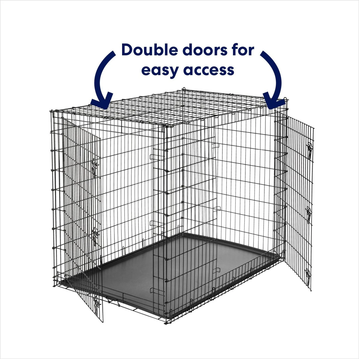 Frisco XX-Large Heavy Duty Double Door Wire Dog Crate, 54 Inch 6 Frisco XX-Large Heavy Duty Double Door Wire Dog Crate, 54 Inch - Image 4