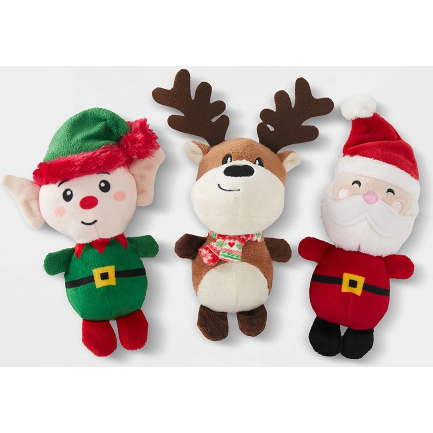 Frisco Holiday Santa's Helpers Plush Squeaky Dog Toy, 3 Count & Frisco Holiday Hot Cocoa Hide & Seek Puzzle Plush Squeaky Dog Toy 4 Frisco Holiday Santa's Helpers Plush Squeaky Dog Toy, 3 Count & Frisco Holiday Hot Cocoa Hide & Seek Puzzle Plush Squeaky Dog Toy - Image 2
